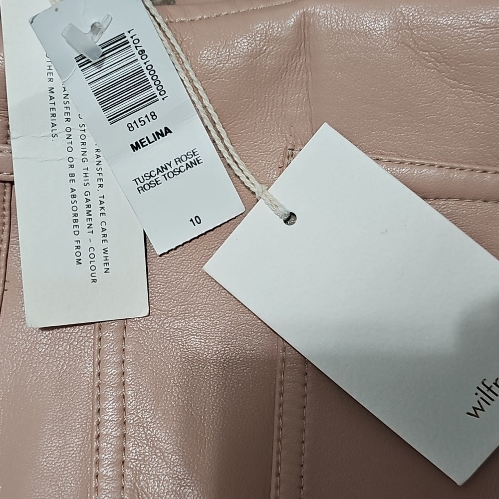 Aritzia Wilfred Tge Melina Vegan Leather Pants in Tuscany Rise Size 10 NWT - Picture 2 of 2